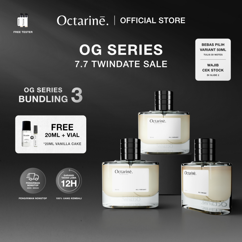[ PROMO ] Promo Bundling 3 Botol Parfum 50ml Free 1 Botol 20ml by Octarine