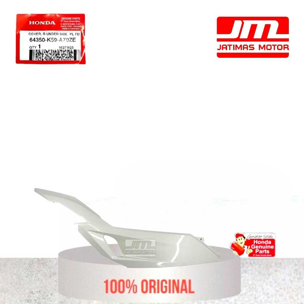 64350-K59-A70ZE 64360-K59-A70ZE Cover Lantai Vario 150 2018 2019 Putih Mutiara