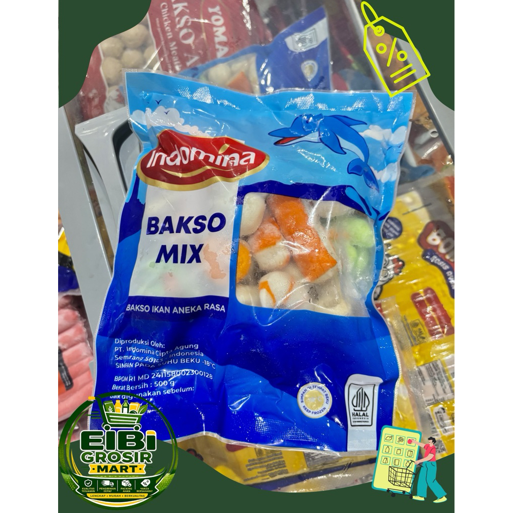 INDOMINA BAKSO MIX FROZEN 500gr
