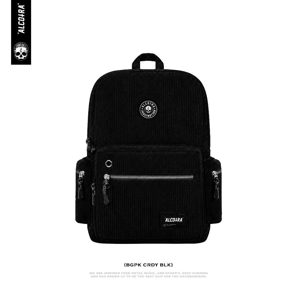BGPK CRDY BLK // BAGPACK CORDUROY BLACK // TAS GENDONG RANSEL ALCOTRA