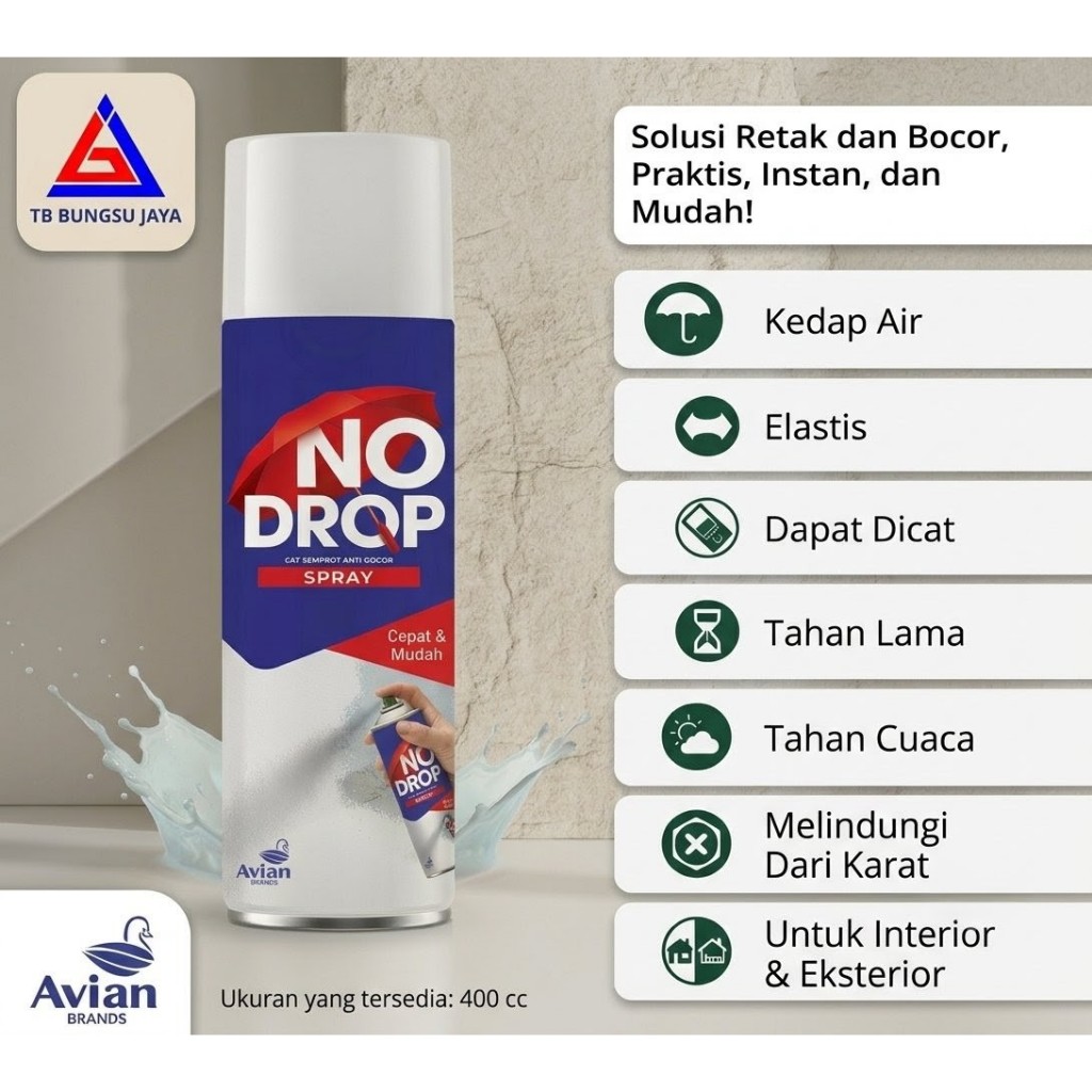 pilox cat semprot anti bocor warna hitam