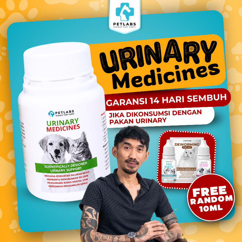 Obat Urinary FLUTD Kucing Anjing Pipis Berdarah Batu Kristal