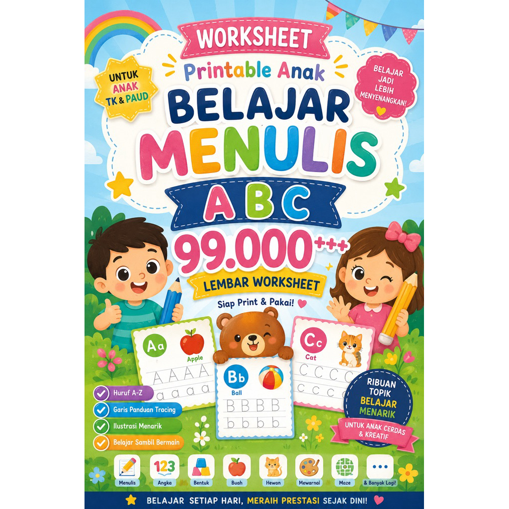 Worksheet Printable Anak 99.000++