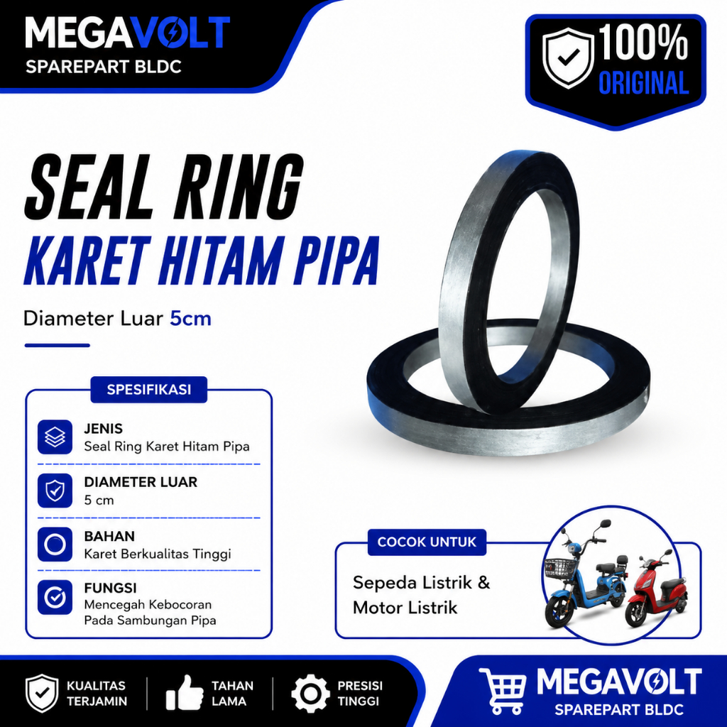 5Pcs - Seal Ring Karet Pipa 5cm Seal Karet Ring