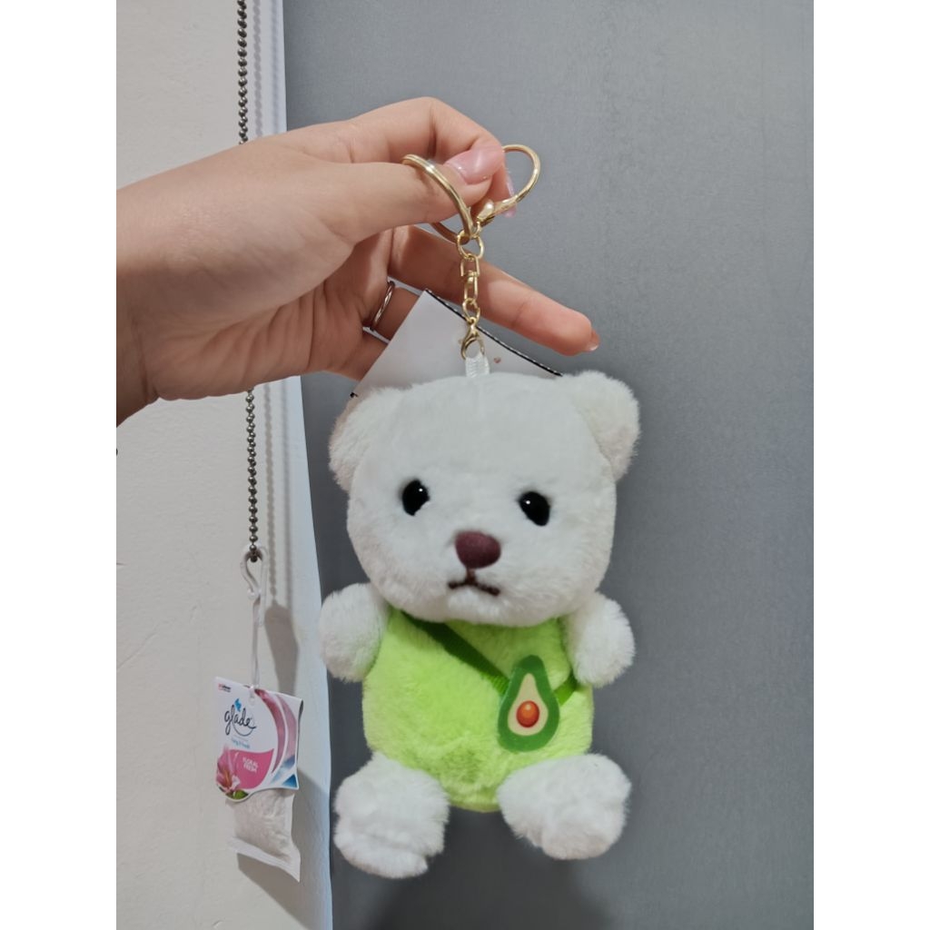 avobear putih ganci plushies | gantungan kunci boneka tag | bless toys ganci boneka