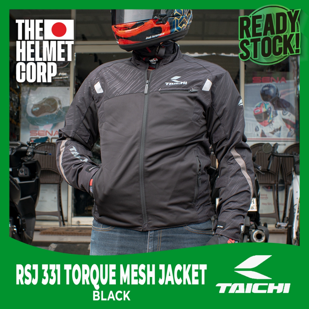 JACKET TAICHI RSJ 331 TORQUE MESH JACKET BLACK FULL PROTECTOR JACKET MESH RIDING JAKET MOTOR TAICHI