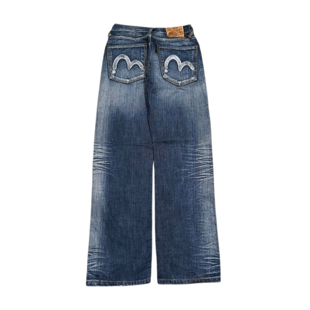‎CELANA JEANS BAGGY BALLON Y2K FADING LOOSE REGULAR EVISU SIZE 28