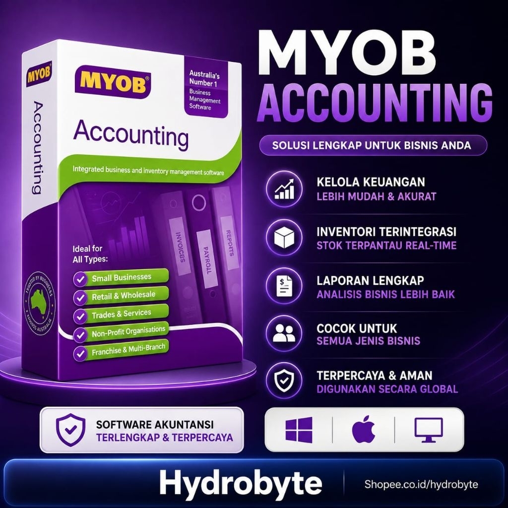 MYOB Accounting Pro Versi 18 - Aplikasi Akunting dan Jurnal Perusahaan Windows Akuntansi Premium