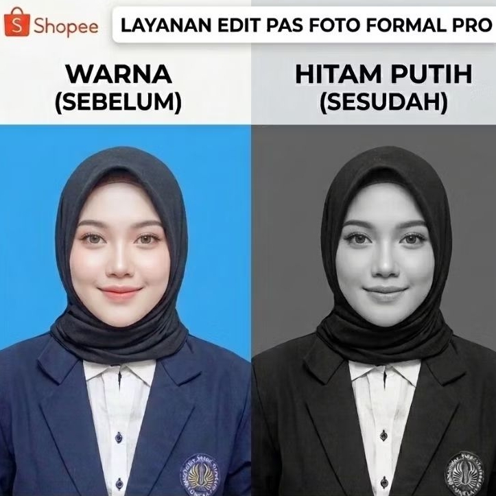 Edit Foto Hitam Putih Pas Foto Formal Kilat - Ubah Foto Berwarna Jadi Hitam Putih Klasik Resmi untuk