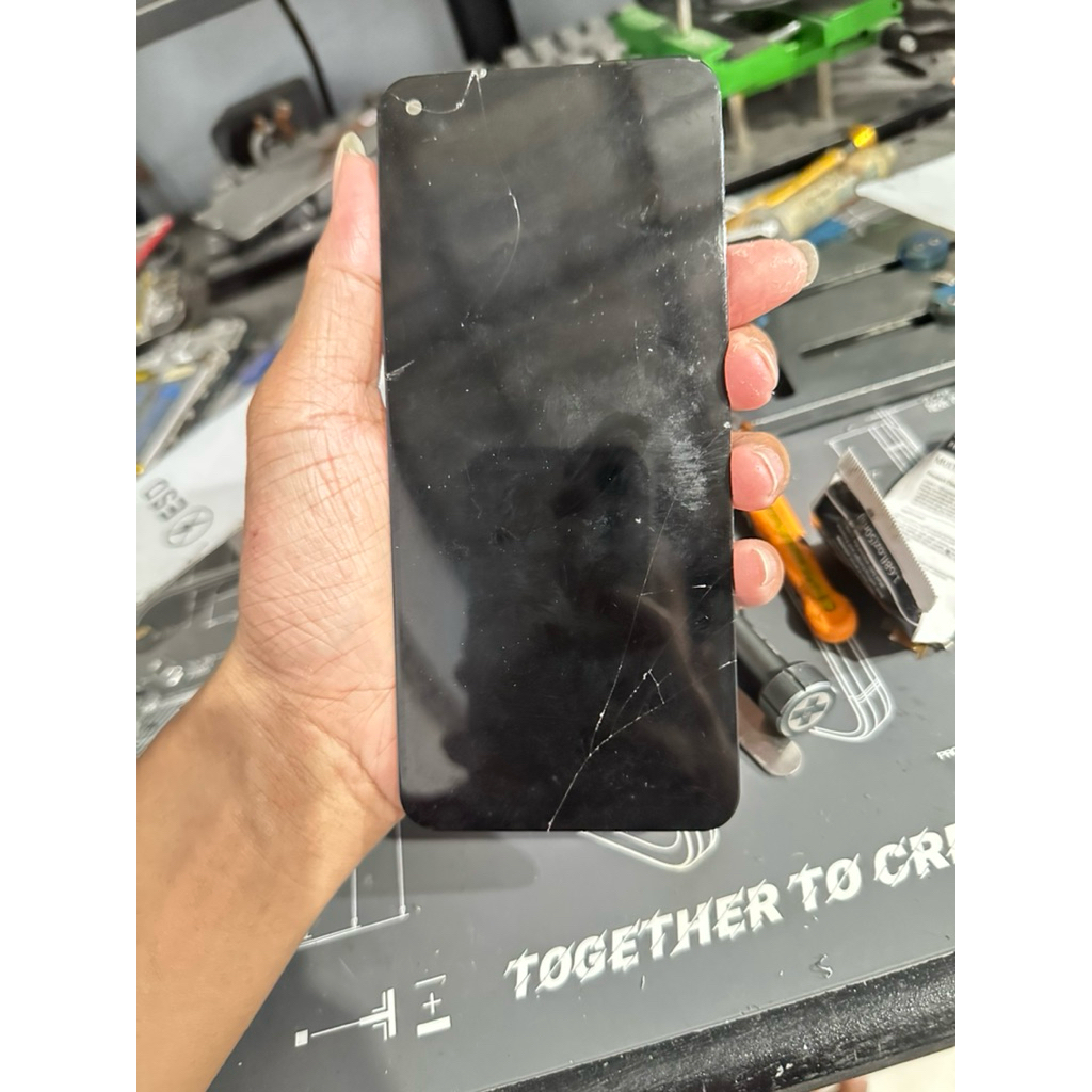 LCD OPPO A53 copotan merk og super retak normal