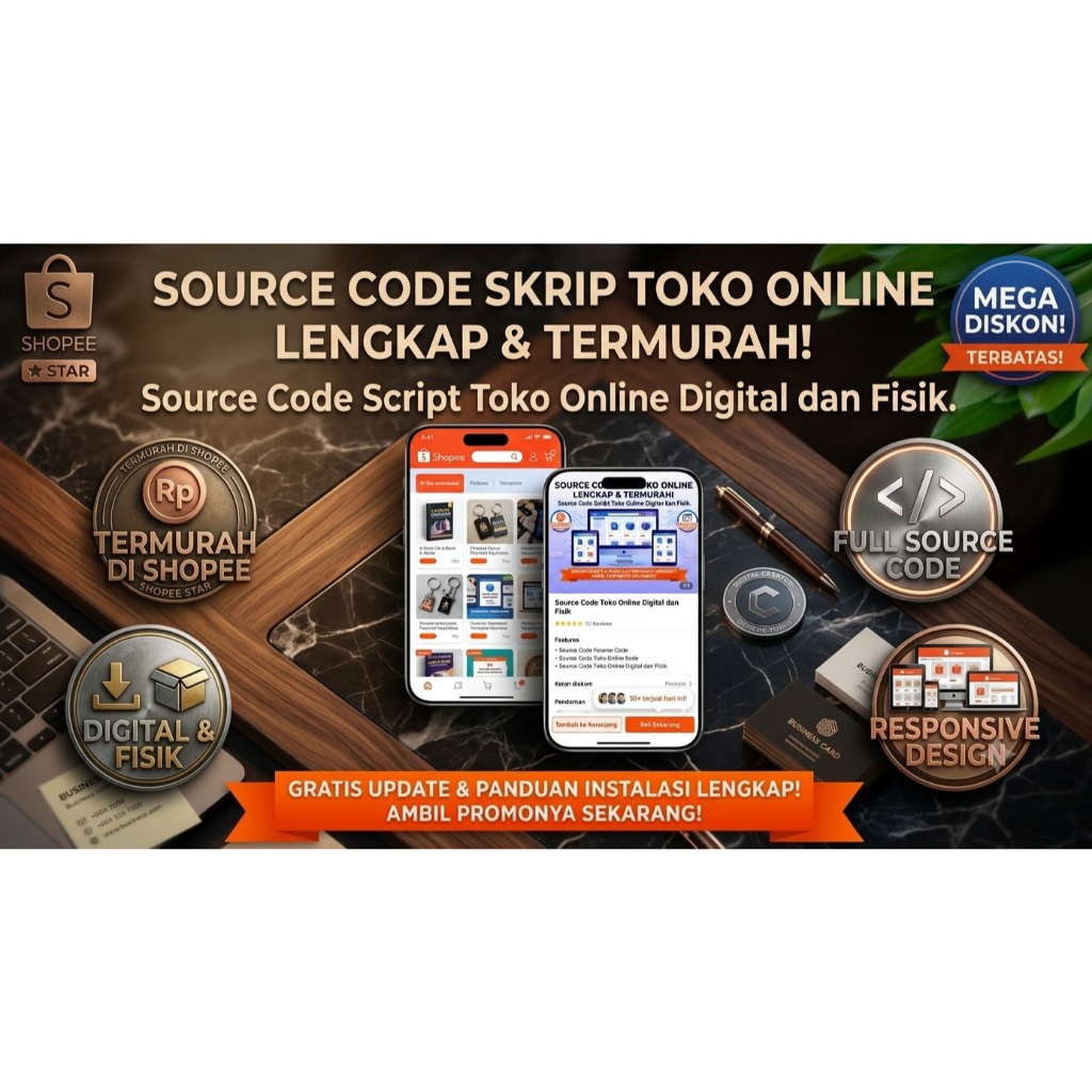 Source Code Toko Online E-Commerce | Aplikasi Website Penjualan | PHP + MySQL