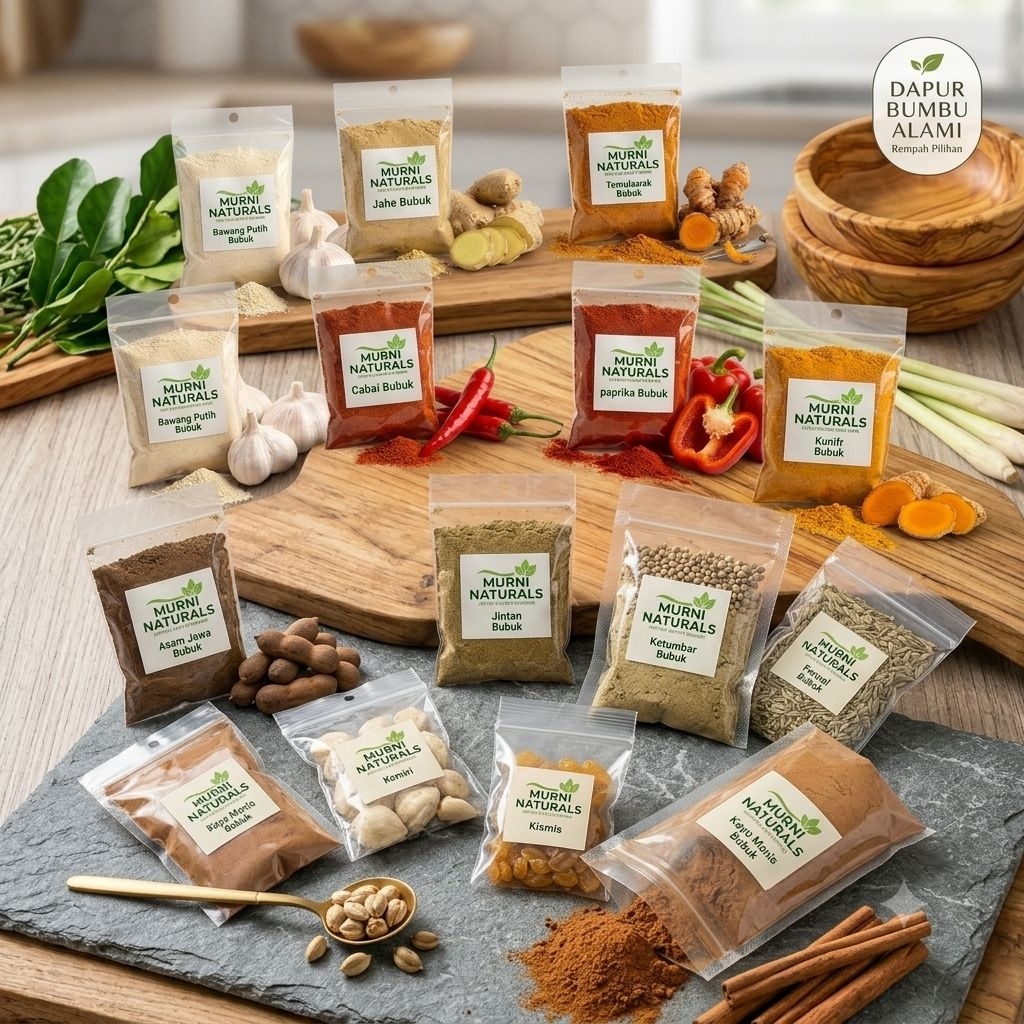 Rempah Bubuk Premium Sachet Bumbu Dapur Masak Bawang Putih Bombay Lada Hitam Putih Merica Oregano Ba