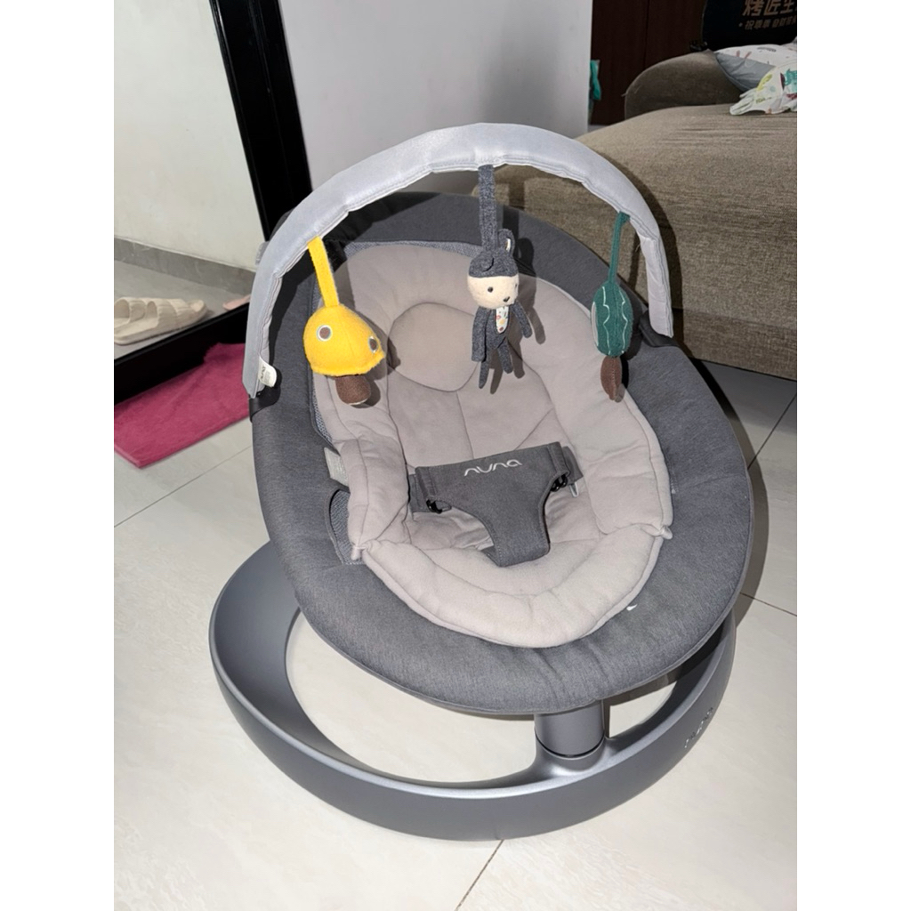 preloved nuna leaf grow bouncer granite box komplit bekas ayunan