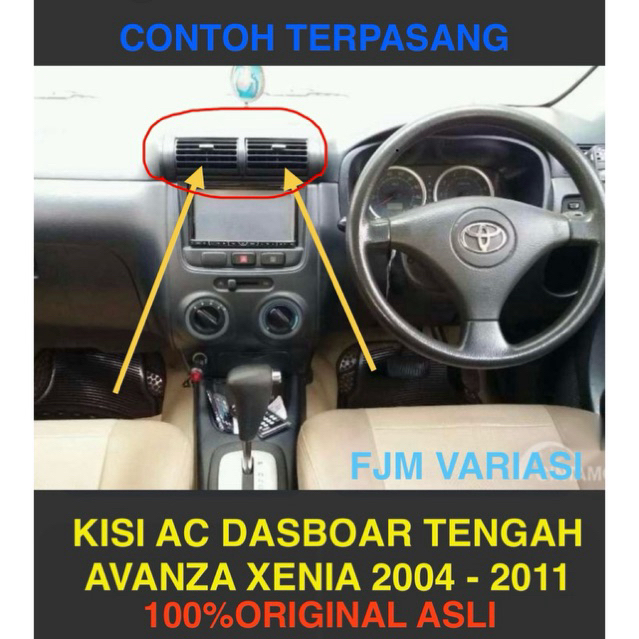 KISI AC UDARA ANGIN DASBOR DASBOAR DEPAN TENGAH SEMUA MOBIL TOYOTA AVANZA E G S DAIHATSU XENIA XI DE