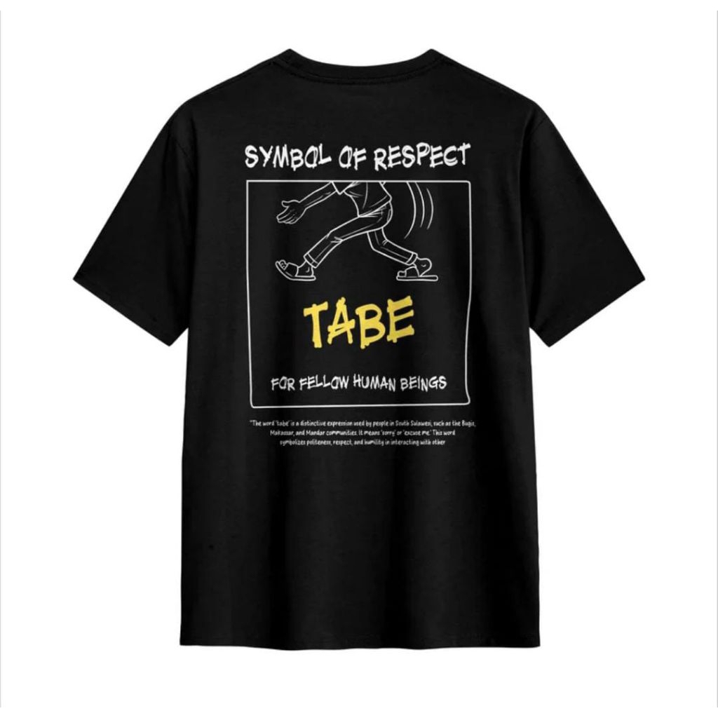Kaos Tabe Bugis Culture / Baju Distro Bugis / T-shirt Distro Tabe Bugis Culture / Pakaian Pria Dan W