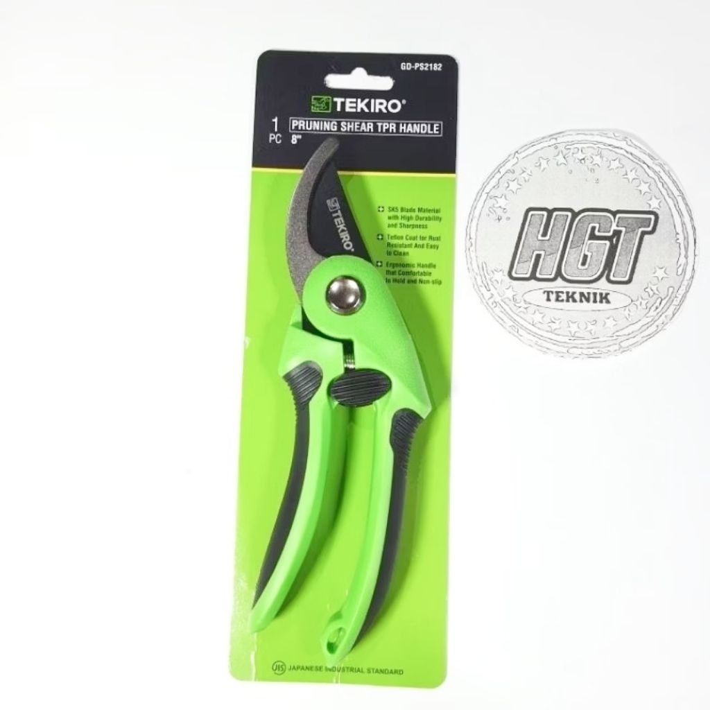 Tekiro Gunting Dahan gagang Tpr 8" bengkok / Gunting Ranting dahan / Prunning Shear Tekiro