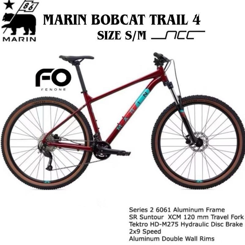 MARIN BOBCAT TRAIL 4 650B 27.5 FULL BIKE / SEPEDA MARIN MTB RED NAVY / SEPEDA GUNUNG MARIN / NAVY RE