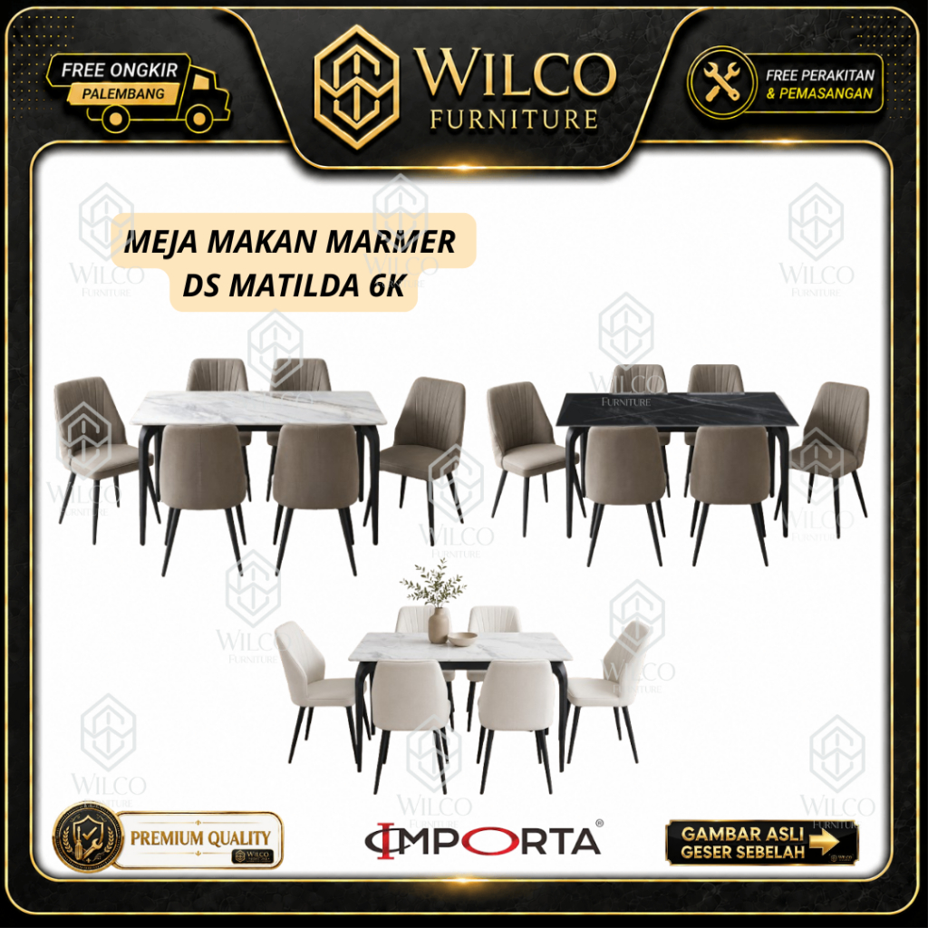 Meja Makan DS Matilda 6K by Importa | Dining Set Modern Matilda 6 Kursi