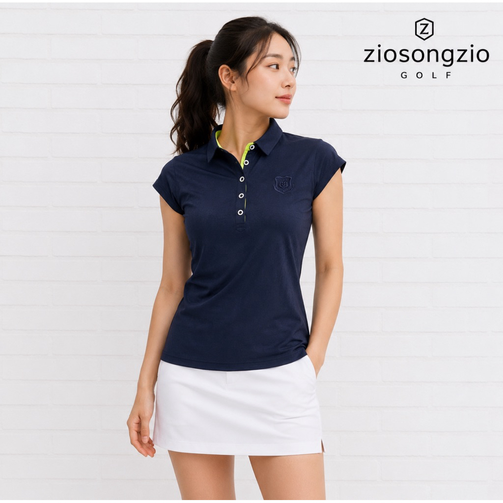 Baju Kaos Wanita ZIO SONGZIO T Shirt Summer Navy Original Second Preloved