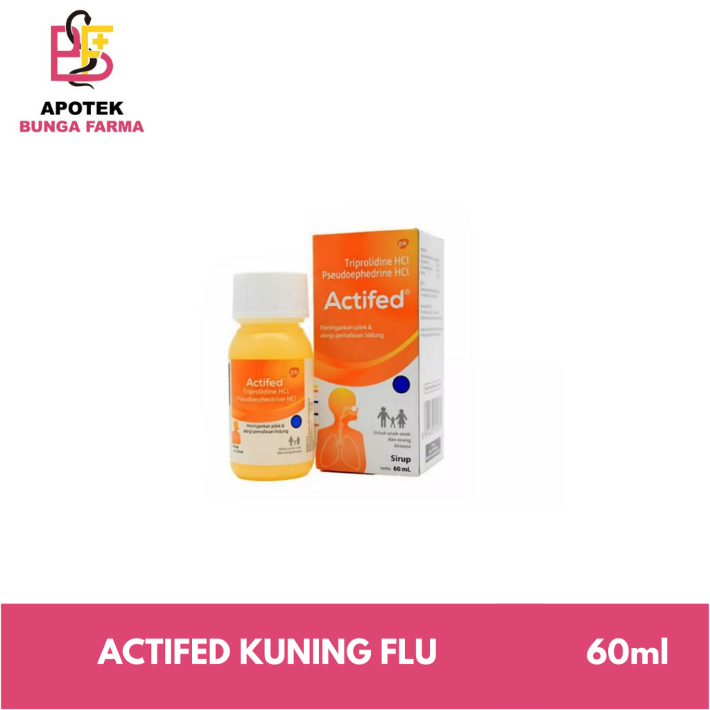 ACTIFED KUNING FLU / ACTIFED HIJAU BATUK BERDAHAK / ACTIFED MERAH BATUK KERING 60 ML
