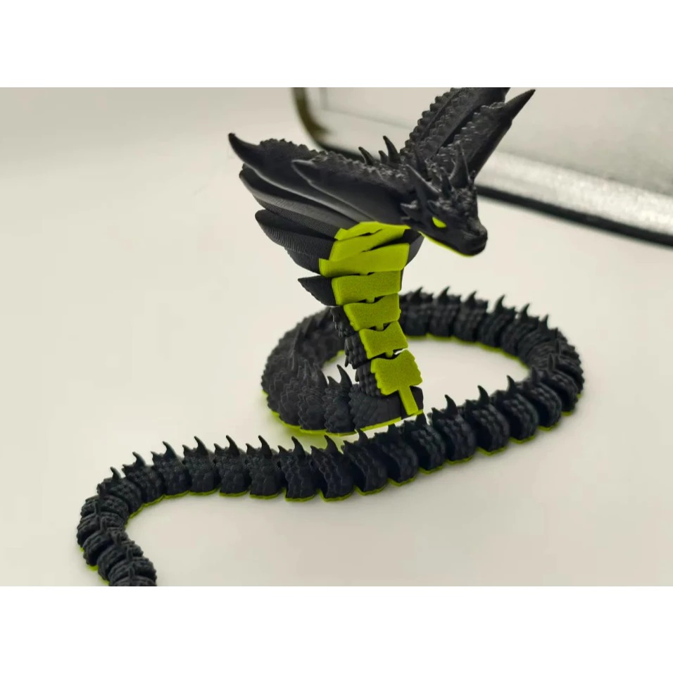 Cuero Mainan Artikulasi Snake Black Cobra Ular Kobra Hitam
