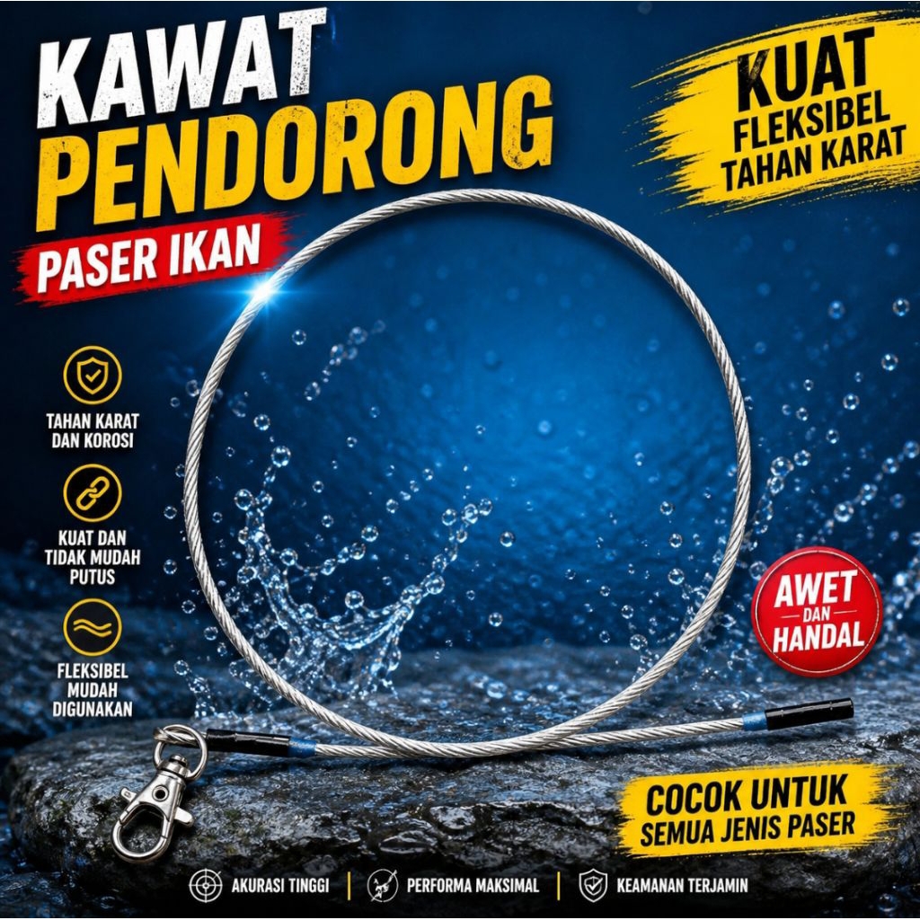 Kawat Pendorong Mata Paser Serlon 6mm ( 60 cm )