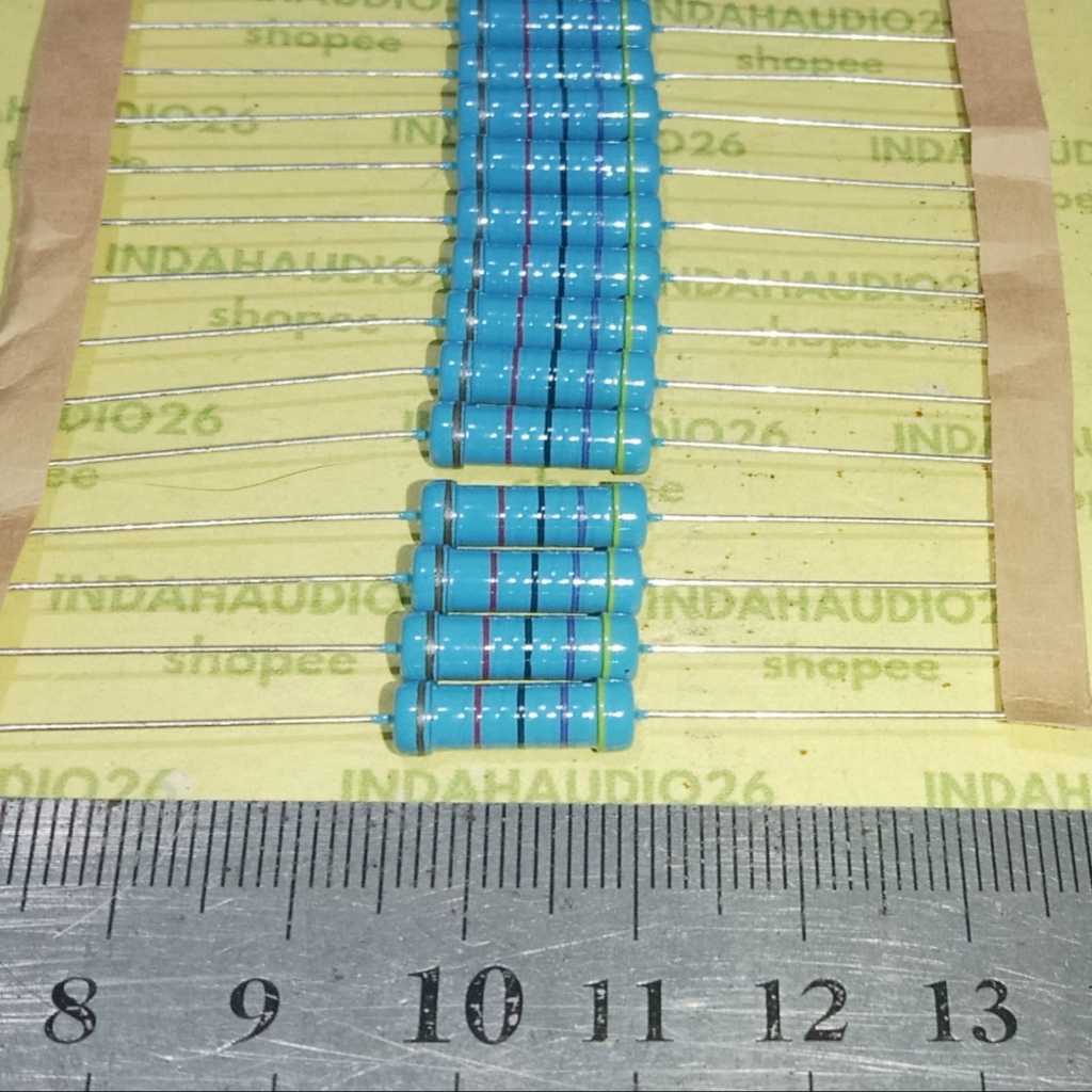 metal film 47K  2W 1% resistor 47k  2 watt  47 kilo ohm 2 w 2watt 1 persen 47 k 2w  47000 OHM  BIRU