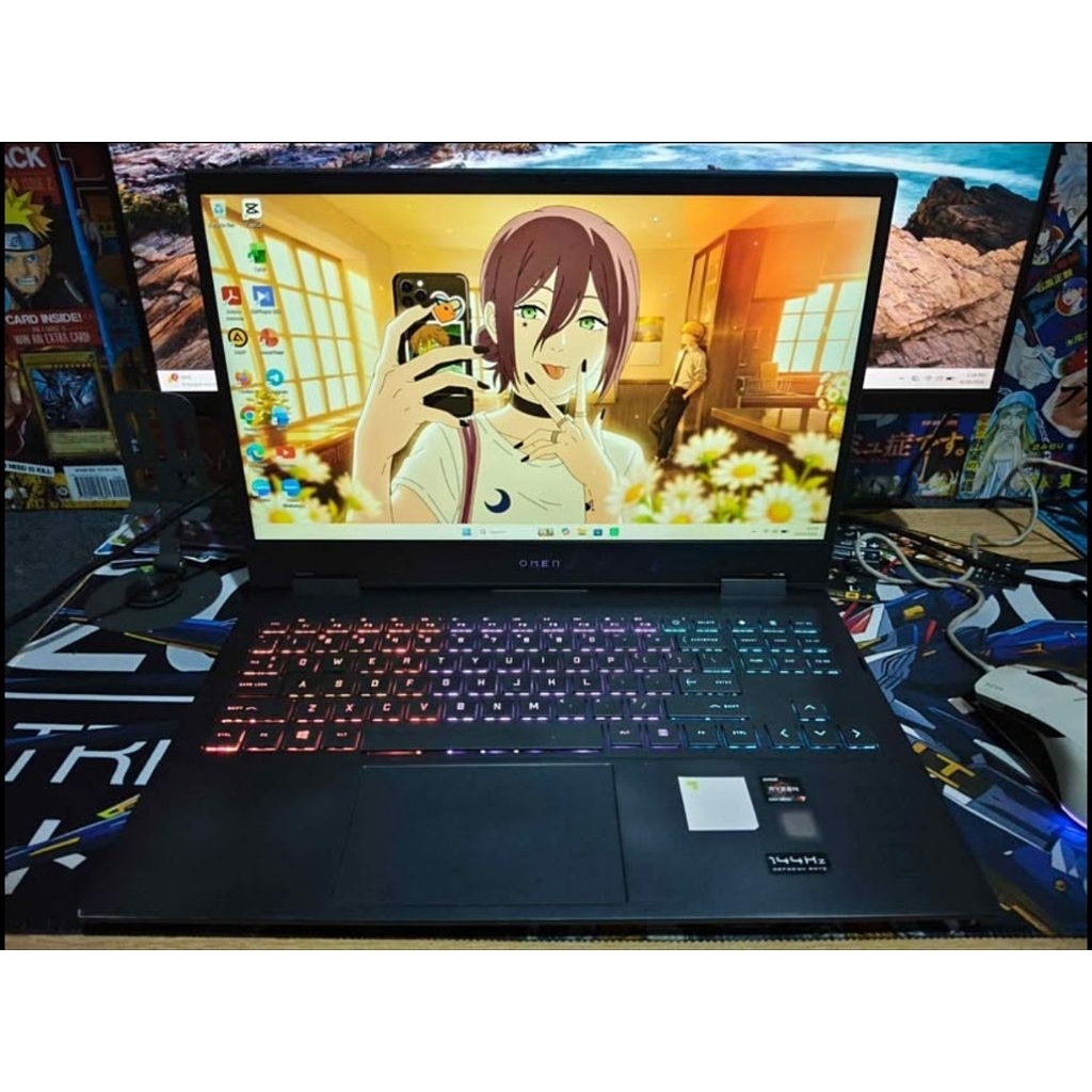 Laptop gaming HP omen 15 Ryzen 7 5800H RTX 3060 RAM 8 SSD 512