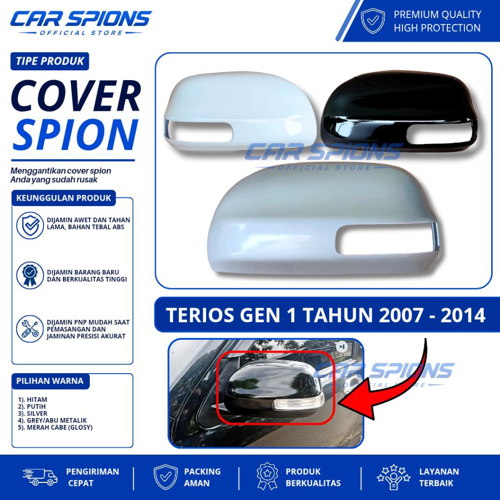 Cover Spion Mobil Terios Gen 1 Tahun 2007-2014 Side Mirror Spion Terios 2007-2014
