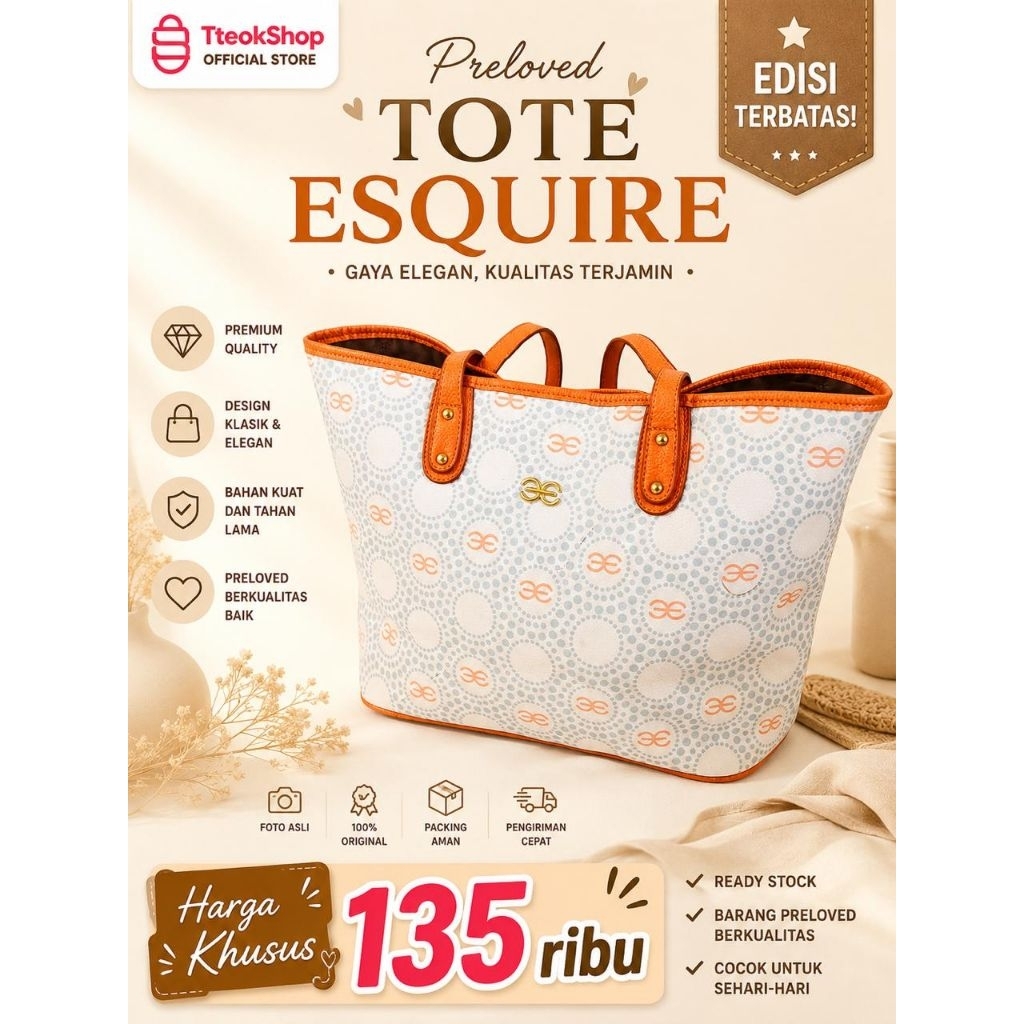 Tas preloved Tote Esquire