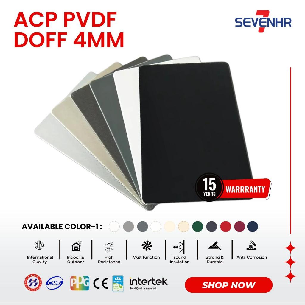 SEVENHR ACP PVDF (EXTERIOR) 4 mm Doff  0,3 mm Alumunium Composite Panel - ACP UK 122 X 488