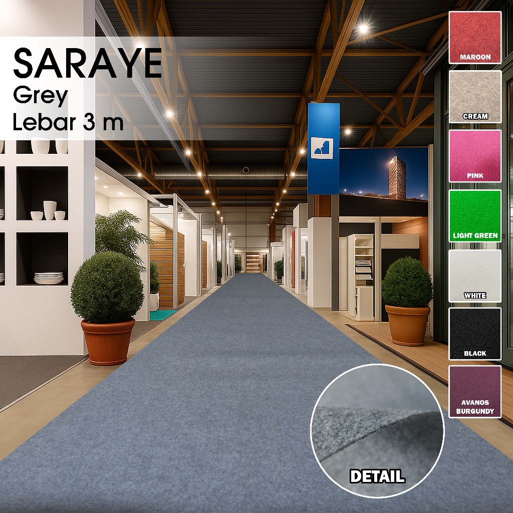 KARPET BLUDRU SARAYE L3 {Lebar 3m} Uk 4m x 3m Karpet Dekorasi - All Color