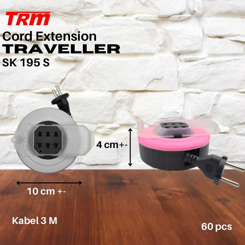 ROLL KABEL MINI 3Lubang 3M / COLOKAN ROLL KABEL LISTRIK PORTABLE TRAVELING 3LUBANG 3METER