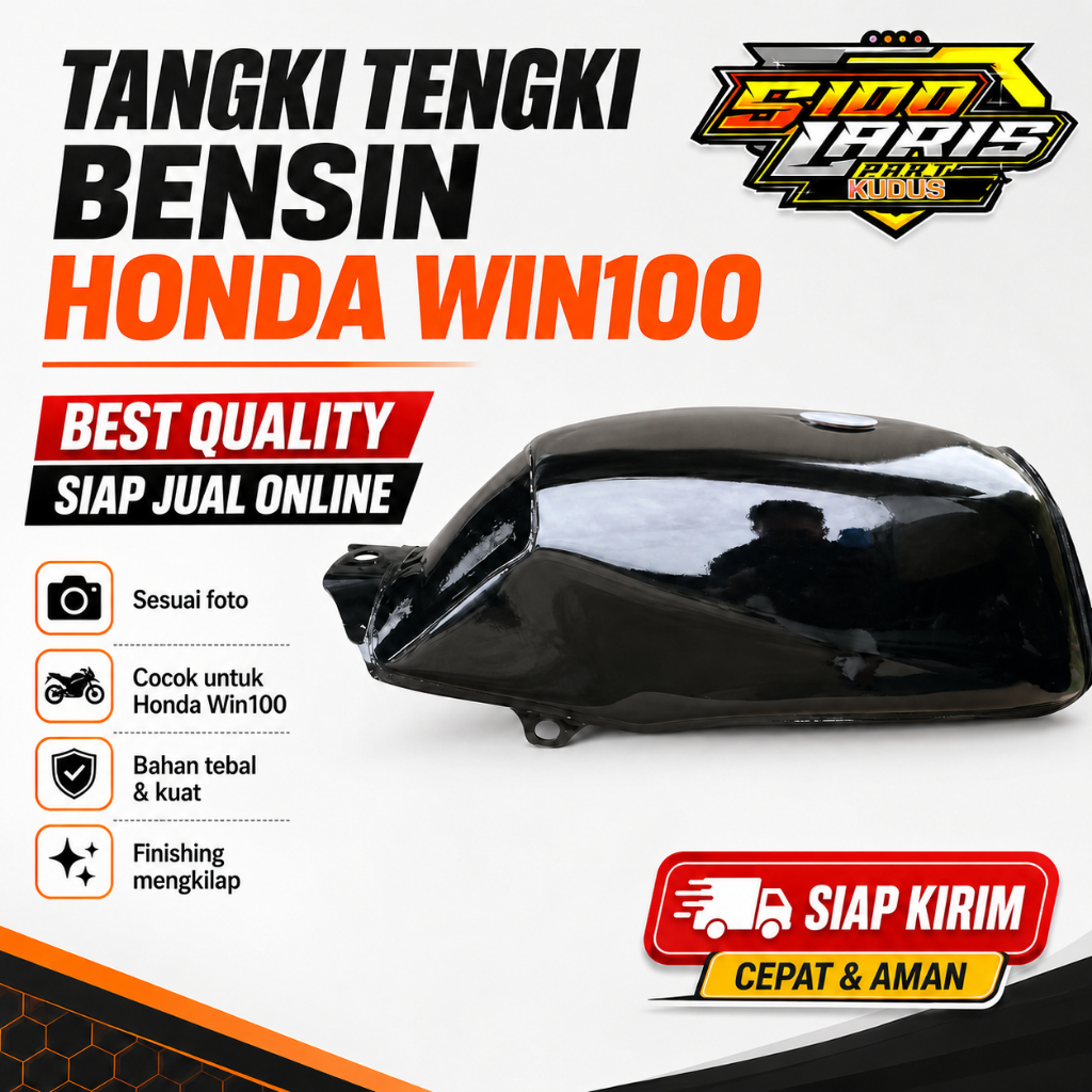 Tangki honda win-tangki motor honda win 100 hitam cat pabrik-tangki honda win
