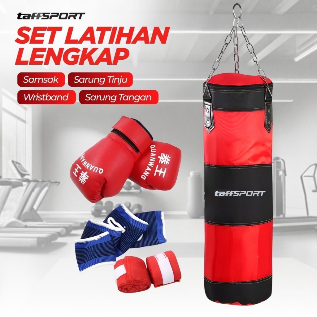 Sarung Samsak Tinju Lengkap Peralatan Latihan Tinju Sandbag Gantung