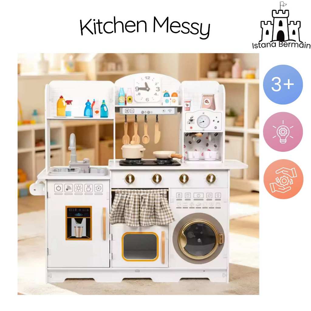 ISTANA BERMAIN KItchen messy keluar air kitchen set mainan dapur anak mainan masak masak anak kayu
