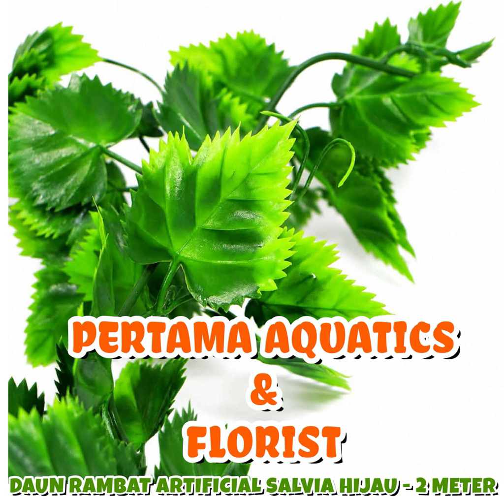 Daun Rambat Artificial Salvia 2 Meter Daun Rambat Plastik Daun Rambat Dekorasi Daun Rambat Hiasan Di