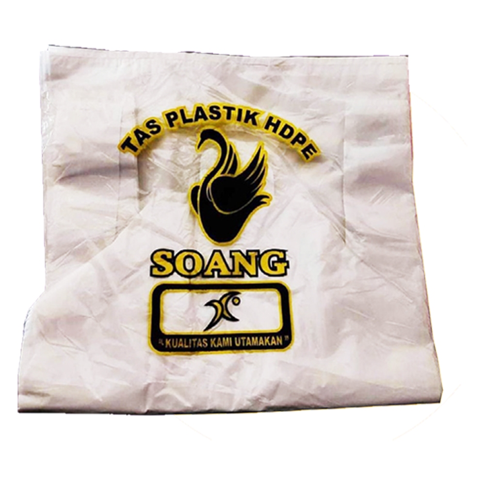 Kantong Kresek HD Putih Susu Merk Soang - 400 GRAM TEBAL Kantong Plastik HDPE Putih Tebal Putih Susu