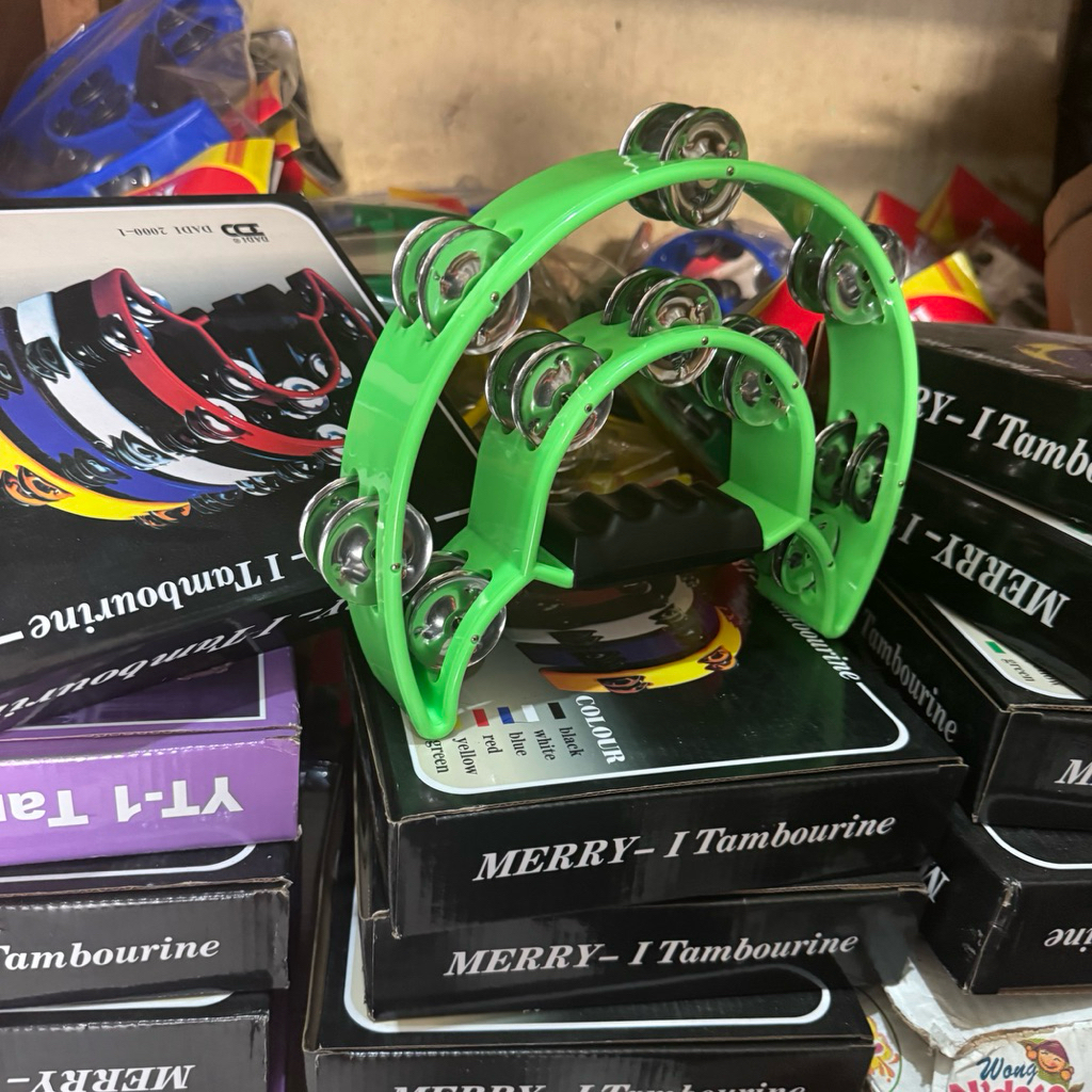 TAMBORIN IMPOR MERRY TAMBORINE DOUBLE KECREK DOUBLE MARKIS MARAWIS DOUBLE KECREK HADROH