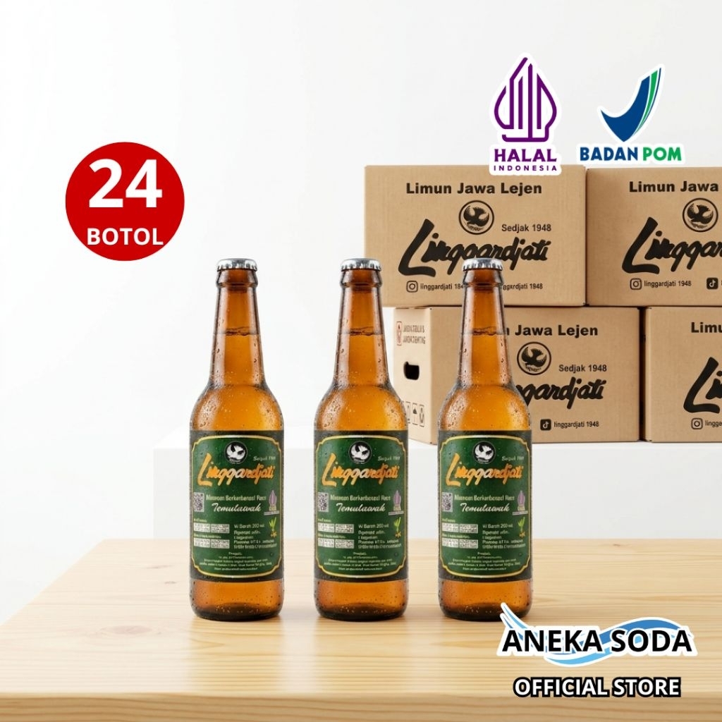 Limun Linggardjati Temulawak Grosir 330ml Halal Termurah (24 botol)