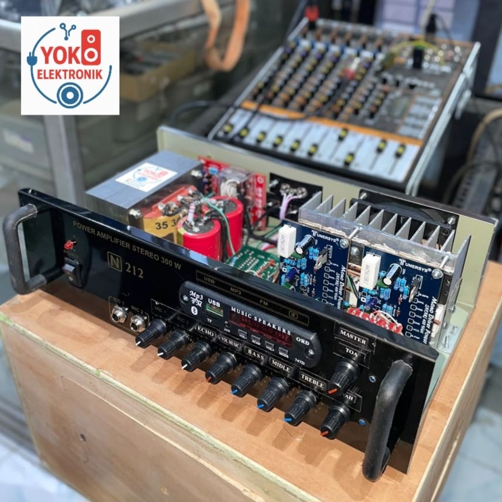 (COD) Power Amplifier 10A Mp3 Bluetooth (KHUSUS TOA tanpa matching) + mic rakitan (YOKO ELEKTRONIK) 