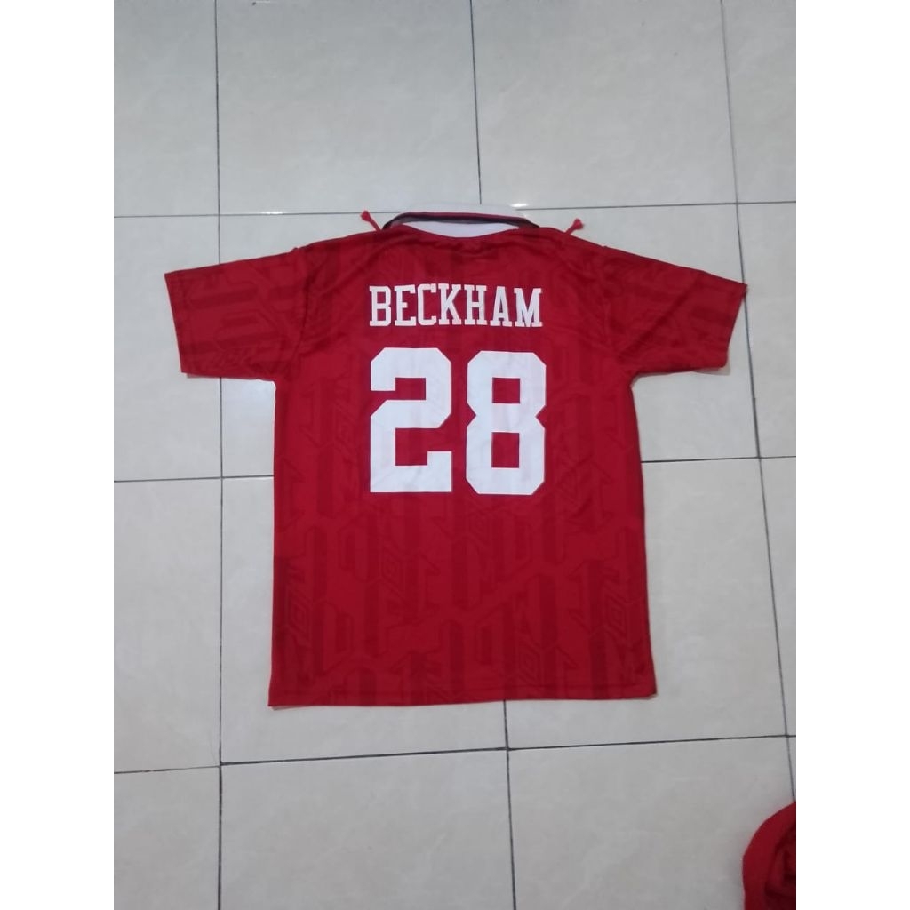 jersey retro mu Beckham debut 1992 size L