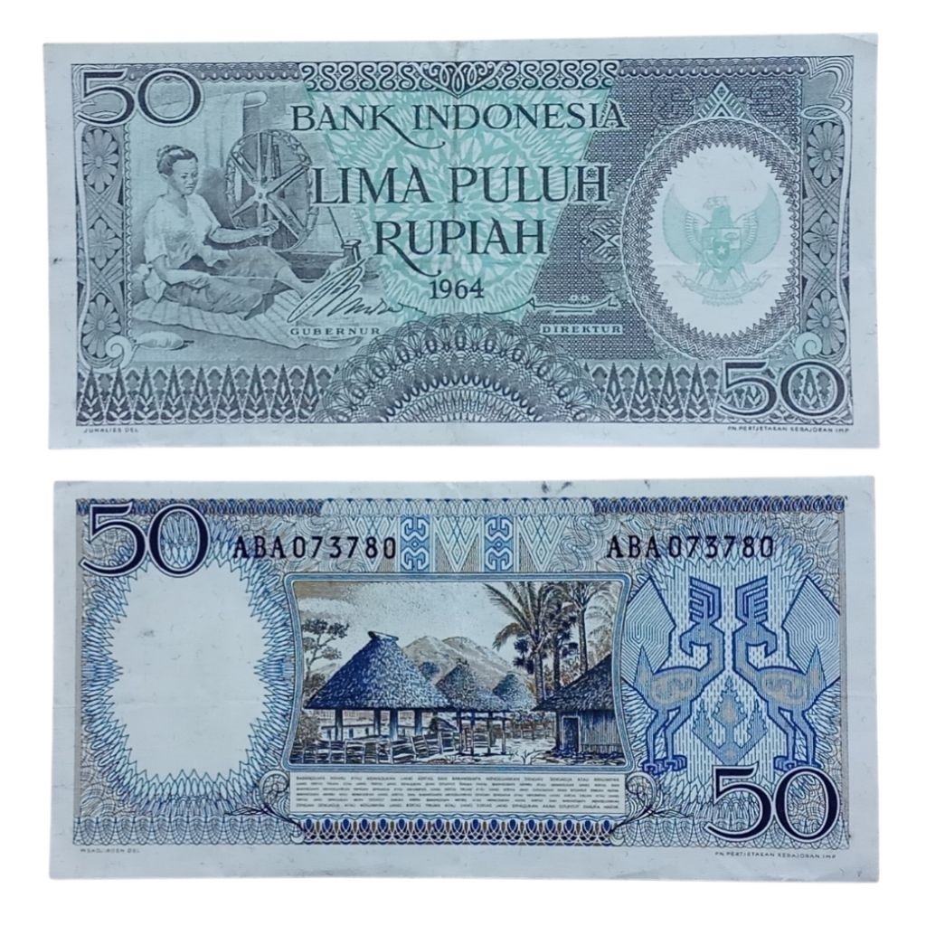 Uang Kuno 50 Rupiah Pekerja 1964