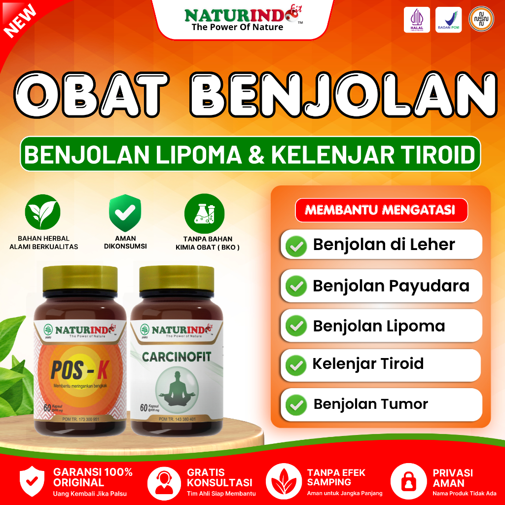Obat Benjolan Lipoma Payudara Leher Ketiak Kelenjar Tiroid Herbal Naturindo