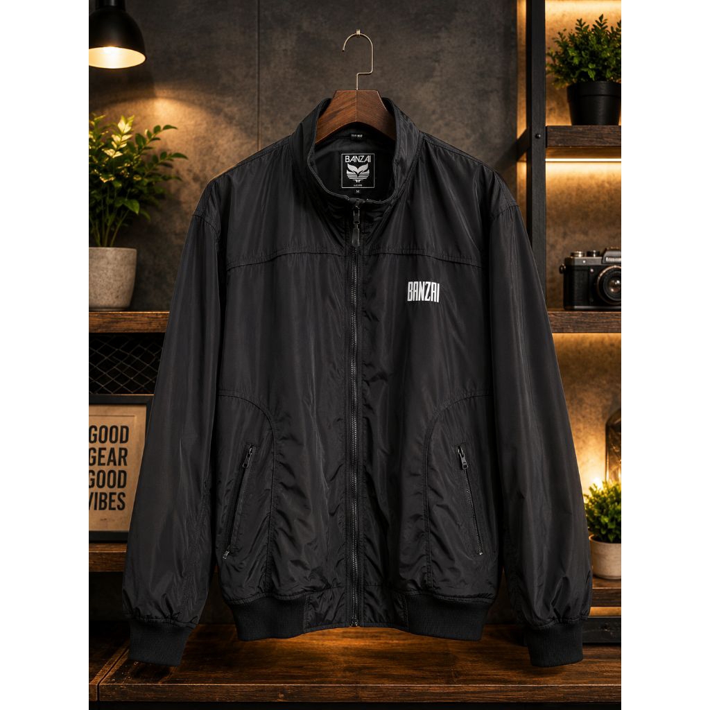 Jaket Pria BANZAI – Windbreaker Premium Navy