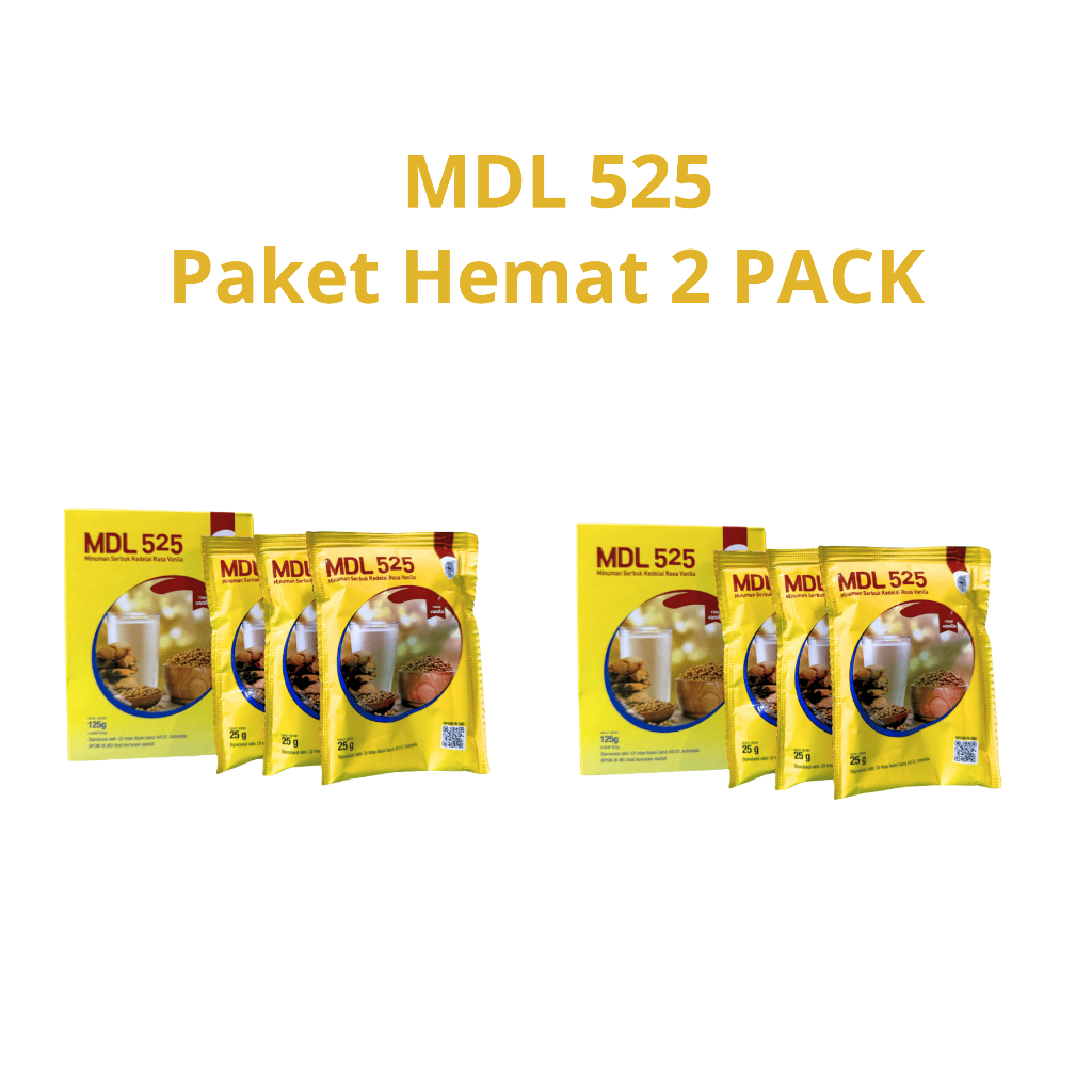 MDL 525 - Paket Hemat 2 pack Susu MDL525 Bubuk Kedelai 125g BPOM | Isi 2 pack