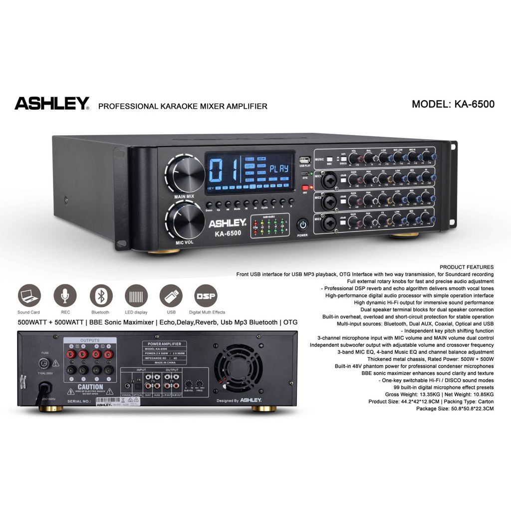 Amplifier Ashley KA-6500 Original