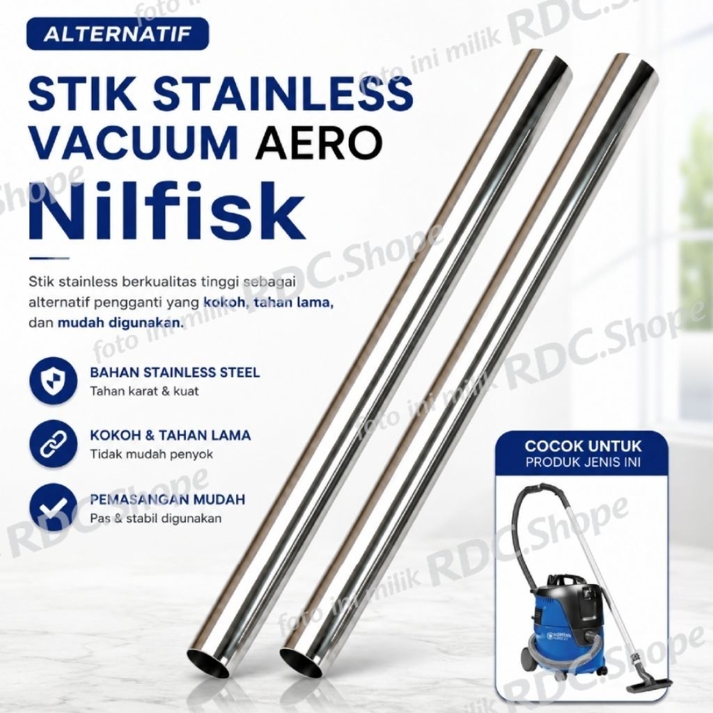 Alternatif Stik Vacuum Aero NILFISK, Stik Vacuum Cleaner, Tongkat vacuum NILFISK Aero 21 Alto