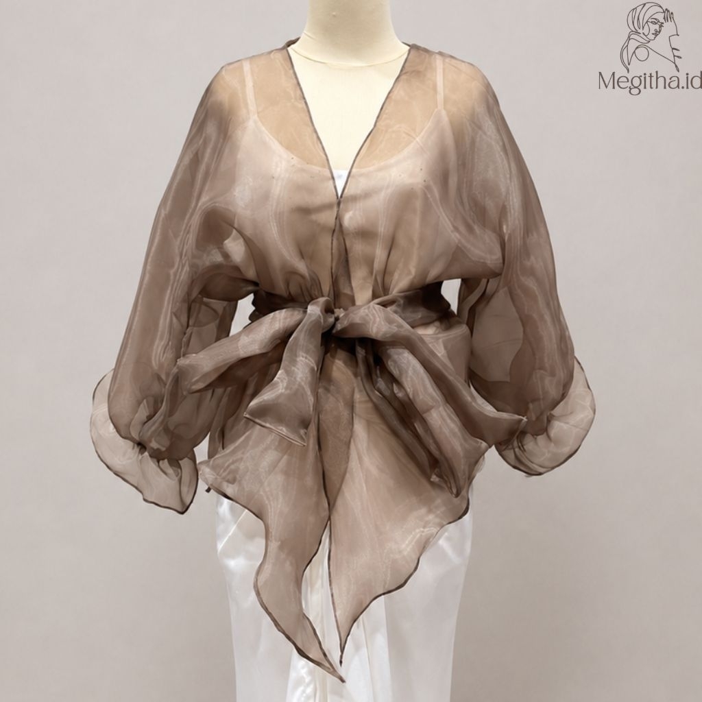 outer organza | outer wanita | outer organza wrap | rompi organza
