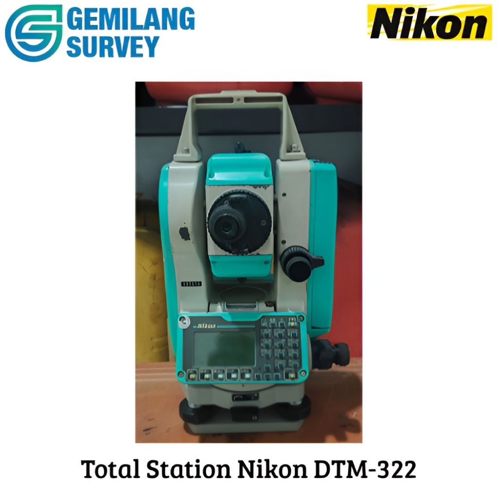 Total Station Nikon DTM-322 Bekas Fullset